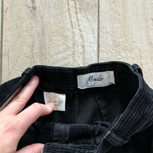 Black corduroy high waisted pants